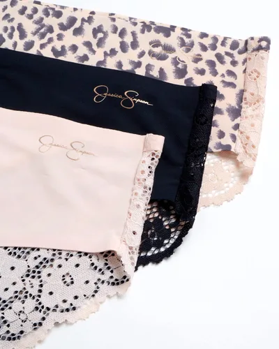 Vista 3 de Jessica Simpson Women's Underwear - Microfiber Hipster Briefs (3 Pack)