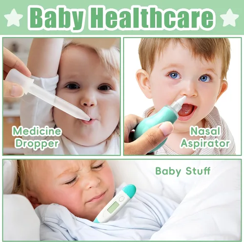 Vista 5 de Qunlions life Kit de aseo para bebés para niños y niñas, seguridad para recién nacidos, juego de aseo esencial para guardería, regalo para padres