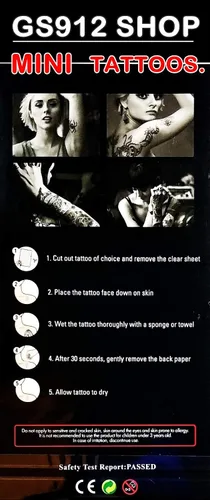 Vista 4 de Mini tatuajes, 2 hojas de cinta de lazo rosa, tatuajes de dibujos animados, impermeables, temporales, bonitas, tatuajes, moda, fantasía, diversión