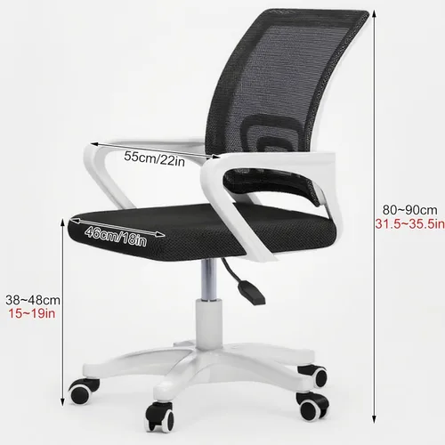 Vista 7 de Ergonomic Office Chair with Back Support, Extended Armrest Design Comfy Desk Chairs with Thickened Cushion and Stable Chassis, Comfortable Fit to