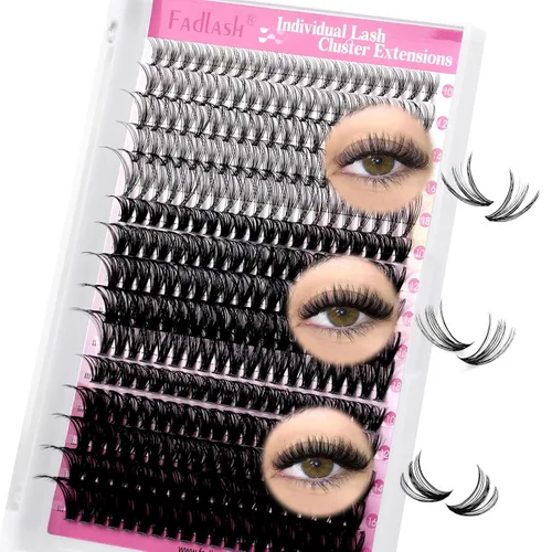 Vista 63 de Extensiones de pestañas individuales de 120 unidades, racimos de pestañas con rizado D, bandeja de longitud mixta, extensiones de pestañas