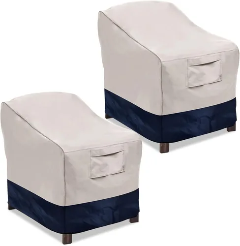 Vista 17 de Vailge Funda de sofá biplaza para banco de patio de 2 plazas, 100% impermeable, funda para muebles de patio con ventilación de aire, tamaño S beige