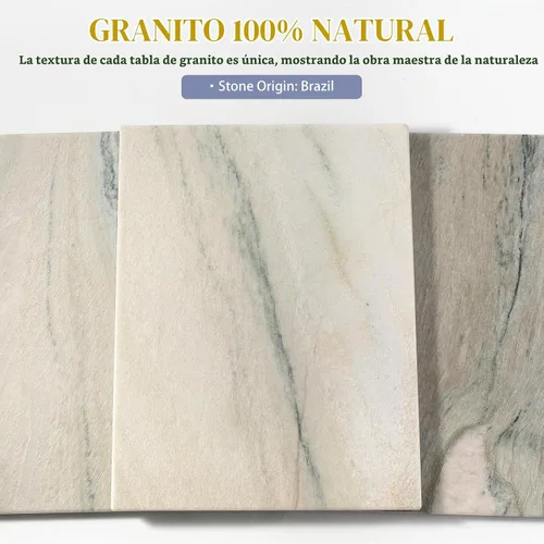 Vista 4 de Koville Tabla de cortar de granito para cocina, tabla grande de quesos de losa de mármol de 16 x 12 pulgadas, tabla de servir rectangular