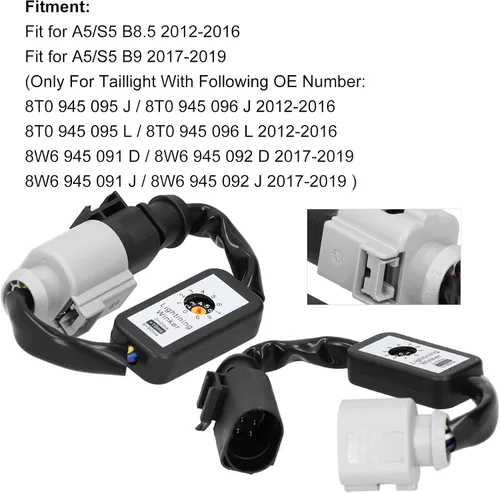 Vista 3 de Kit de arnés de adaptador de señal de giro dinámico de luces traseras LED para Audi S5 B8.5 B9 2012-2019