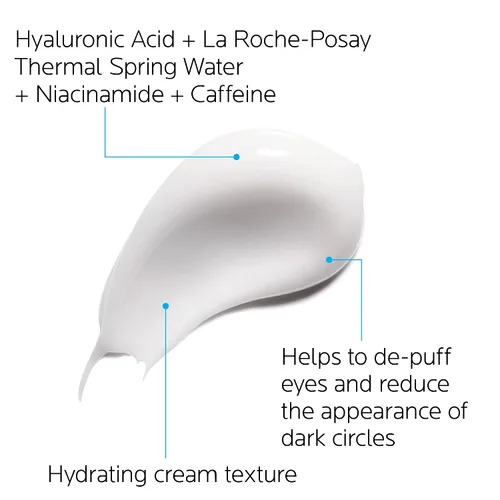 Vista 2 de La Roche-Posay Hydraphase - Ojos intensos de ácido hialurónico, reduce las bolsas debajo de los ojos y la hinchazón con hidratación abundante, 0.5