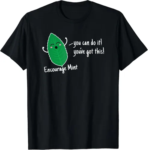 Vista 2 de Camiseta de cocina divertida de fomentar la menta, Negro, S