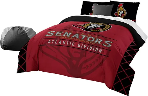 Vista 16 de Juego de edredón y funda de almohada para cama individual o matrimonial/queen, con licencia oficial de la NHL