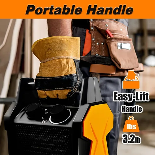 Vista 4 de Buyplus Calentador para Exteriores, Calentador de Patio de 1500W para Garaje, Calentadores Eléctricos Portátiles de Espacio con Protección contra