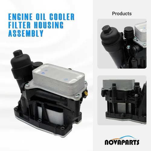 Vista 3 de NOVAPARTS 11428507697 Conjunto de carcasa del filtro del enfriador de aceite del motor para motores diesel BMW 328d, 535d, X3 28d, X5 35d N47/N57