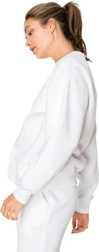 Vista 42 de Cali1850 Sudadera Cloud Nine Fleece Crew para mujer, ajuste relajado, cuello acanalado, puños y dobladillo
