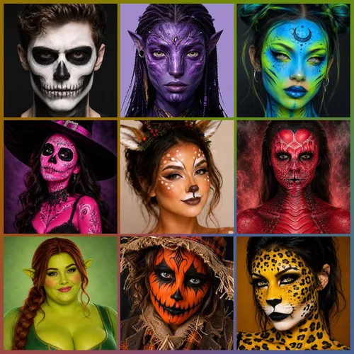 Vista 4 de UCANBE Athena Basic Face Body Paint Palette 12 Colors Oil-Based SFX Kit