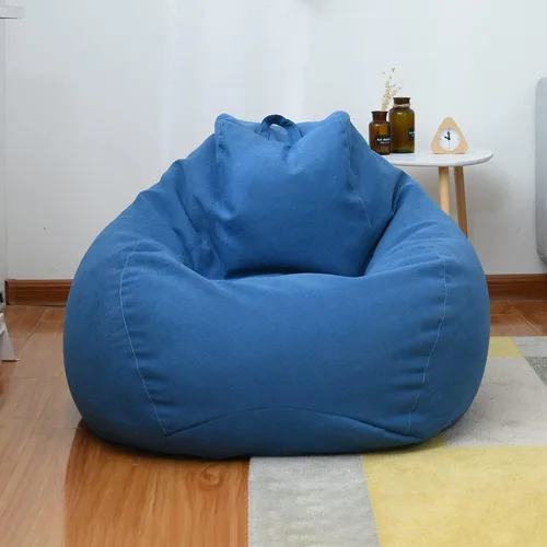Vista 2 de Puf (sin relleno) para niños y adultos Asiento de puf ultrasuave Puf de almacenamiento de animales de peluche Relleno lavable para organizar