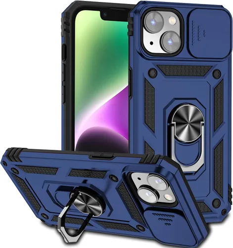 Vista 13 de Funda magnética compatible con iPhone 14 Pro de 6.1 pulgadas, funda magnética para iPhone 14 Pro con cubierta de cámara y soporte de grado militar