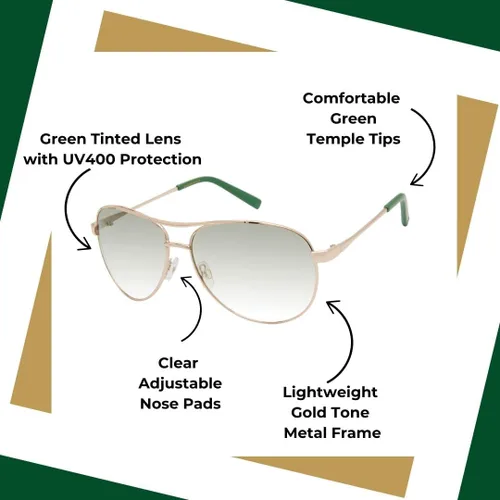 Vista 11 de Jessica Simpson J106 Iconic Aviator Pilot - Gafas de sol para mujer con protección UV400