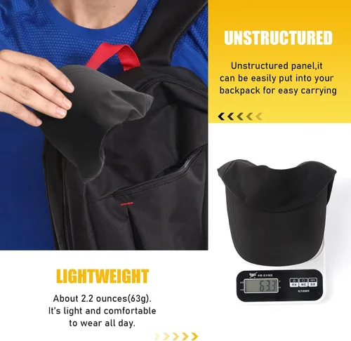 Vista 4 de Gorra de béisbol de golf impermeable para hombre resistente al viento sin estructura UPF50 para exteriores para mujer gorra deportiva ajustable