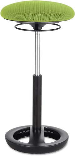Vista 3 de Safco Twixt - Silla de asiento con movimiento activo, soporte ergonómico, altura ajustable, malla negra