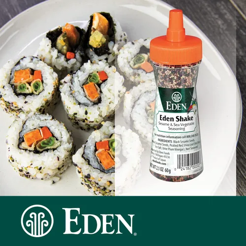 Vista 5 de Eden Foods, Eden Shake, Sazonador de verduras de sésamo y mar, 2.1 oz (60 g) - (Paquete de 2))