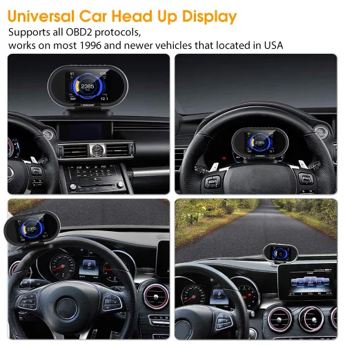 Vista 5 de KW208+KW206 OBD2 Guage HUD