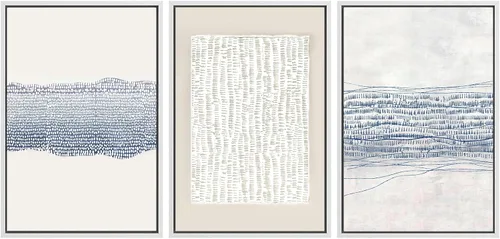 Vista 98 de SIGNWIN Lienzo enmarcado para pared, juego de arte neutro de bosque brumoso, ilustraciones en tono tierra, arte moderno, decorativo, bohemio