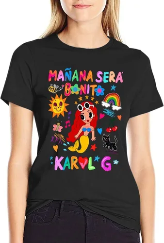 Vista 4 de Camiseta casual para mujer, camiseta de manga corta, camiseta de verano