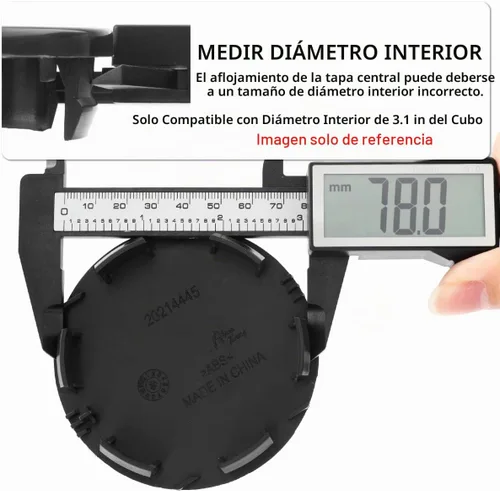 Vista 4 de Juego de 4 tapas centrales de rueda de coche de 85 mm (3.35 in)/3.071 in (3.07 pulgadas) para Titan (2004-2012) Armada (2004-2012) #40342-7S500