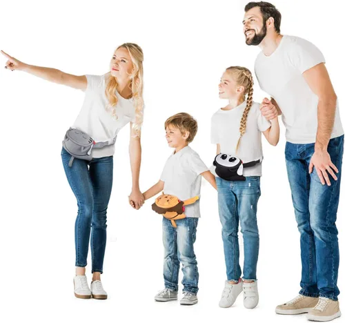 Vista 2 de Termichy - Bolsa de cintura para niños, lindo paquete de amigos en 3D, opción de regalo para adolescentes, niños pequeños y niñas, van de viaje
