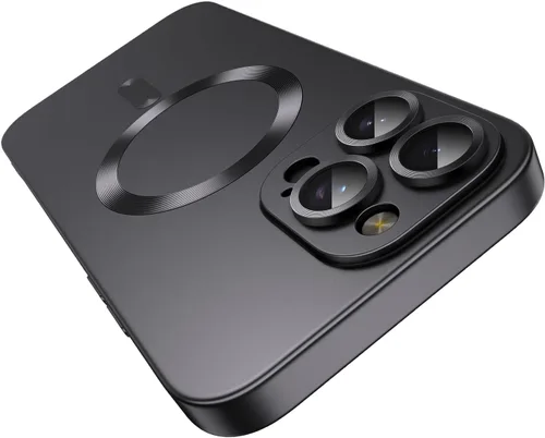 Vista 31 de Funda magnética para iPhone 13 Pro MagSafe con protector de lente de cámara, protección completa, delgada, suave, a prueba de golpes, antiarañazos