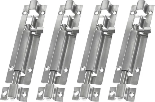 Vista 8 de 10 unids 1.969 in/2 "acero inoxidable seguridad interior exterior puerta ventana pestillo de bloqueo deslizante barril perno deslizante cerradura