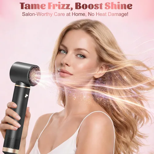 Vista 6 de Estilizador de cabello 5 en 1 para mujer, envoltura de rizador de aire, secado, rizado, alisado y voluminizador, juego de herramientas de cepillo