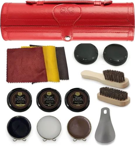 Vista 9 de Stone and Clark Original Shoe Polish & Care Kit - Leather Shoe Shine Kit for Men & Women