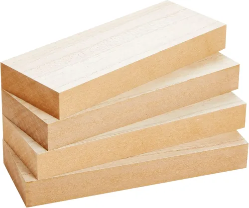 Vista 6 de Bright Creations - Bloques de madera sin terminar para manualidades, bloques para letreros, juegos para niños (4 unidades)