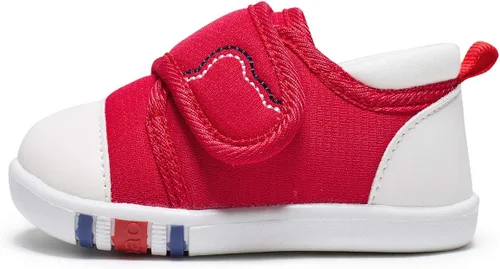 Vista 2 de HLMBB Zapatos de caminar para bebés, niñas y niños pequeños de 9, 12, 18, 24 meses, para niños y niñas, con suela de goma dura de malla transpirable