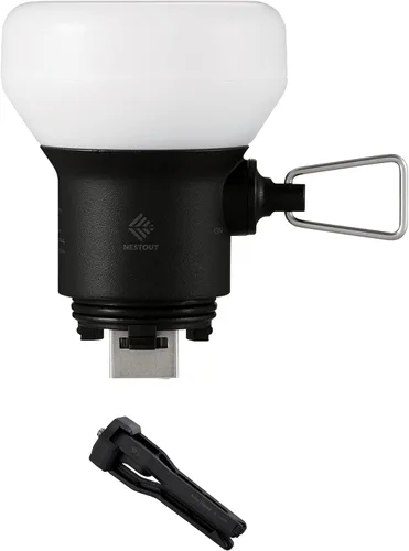 Vista 12 de ELECOM NESTOUT - Linterna de panel LED para acampar al aire libre con mini trípode, luz LED regulable alimentada por USB, resistente al agua y polvo