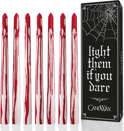 Vista 12 de CANDWAX Juego de 12 velas cónicas color naranja de 8 pulgadas, sin goteo, sin perfume, de larga duración, perfectas para fiesta de Halloween
