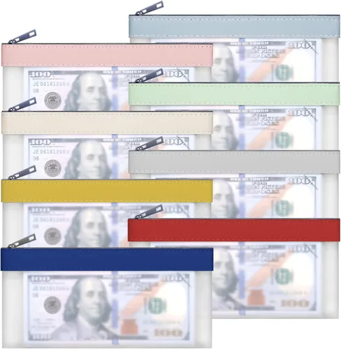Vista 9 de Sobres transparentes para dinero en efectivo, bolsa de 7.6 x 3.7 pulgadas 4