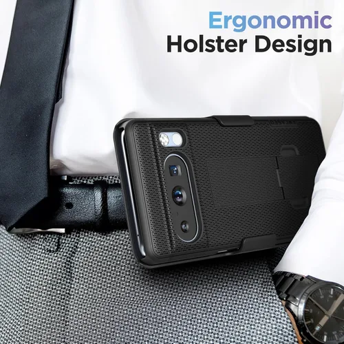 Vista 4 de Encased Funda para cinturón compatible con Pixel 8 Pro con clip de funda y soporte (8 Pro)
