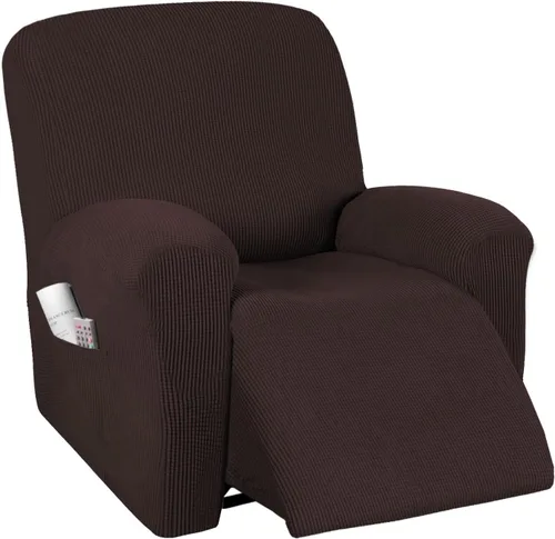 Vista 15 de PrinceDeco Funda para silla reclinable, 1 pieza, funda elástica para silla reclinable, protector de muebles con parte inferior elástica para silla