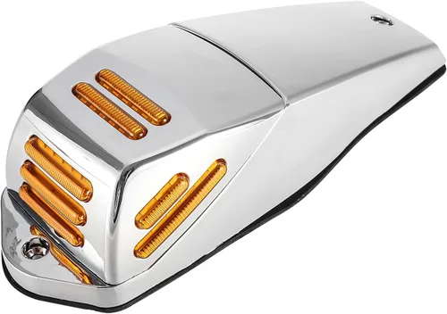 Vista 7 de Partsam 5 piezas de repuesto para Kenworth - Luces marcadoras cuadradas de cabina de 48 LED, luz LED ámbar de línea plana con carcasa de plástico