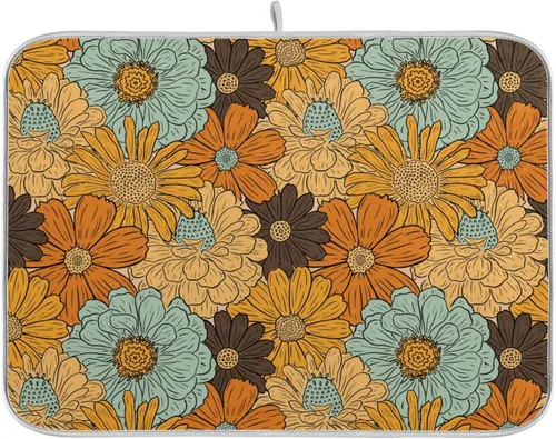 Vista 34 de Tapete de secado de platos súper absorbente, tapete de microfibra de secado rápido, 16 x 18 pulgadas, almohadilla de secado de platos de cocina