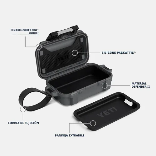 Vista 2 de YETI LoadOut GoBox Collection, Divided Waterproof Cargo Case, Dry Box, Camera Case, Fishing Tackle Box