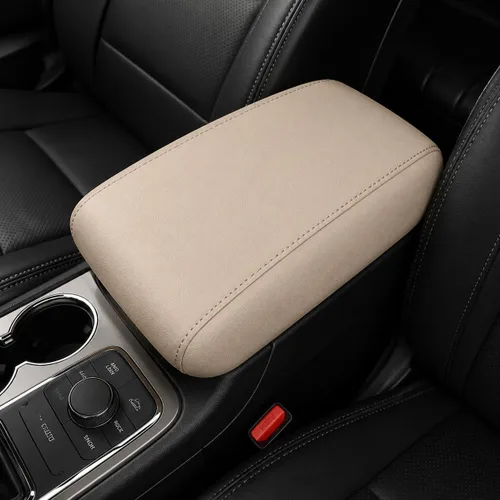 Vista 10 de AOMSAZTO Fundas de cuero negro para apoyabrazos de Grand Cherokee 2011-2021 para Jeep Cojín de consola para Grand Cherokee (no para 2022)
