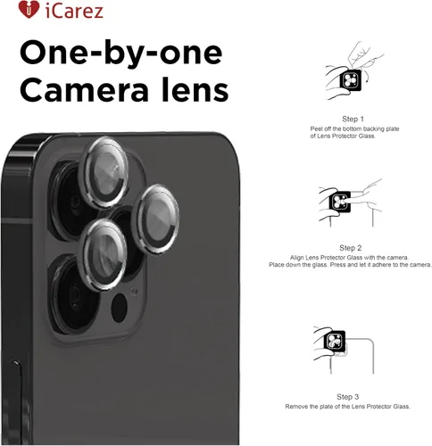 Vista 5 de iCarez Protector de pantalla de vidrio templado para iPhone 15 Pro Max de 6.7 pulgadas 2023 (paquete de 2) compatible con fundas, cobertura