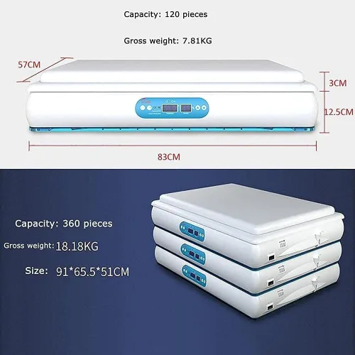 Vista 3 de Incubators Automatic Egg Incubator Poultry Hatching Machine Temperature Control Humidity Control for Hatching Chicks, Ducks, Quail 120pcs/layer(120