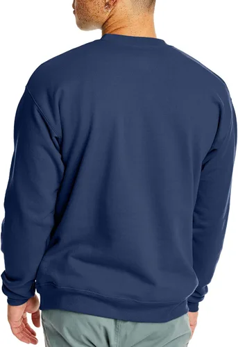 Vista 2 de Hanes EcoSmart Sudadera de forro polar, sin botones, para hombre, mezcla de algodón, sudadera con cuello redondo, paquete de1o2