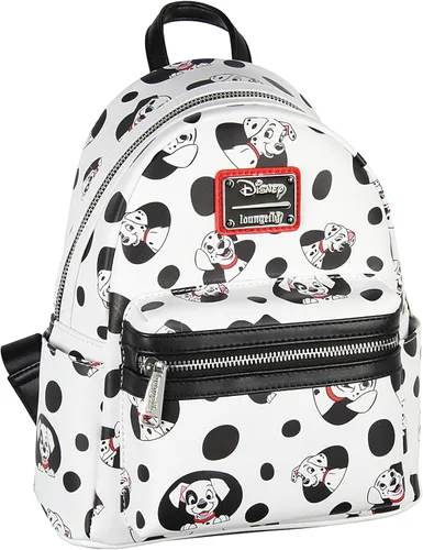 Vista 6 de Loungefly Disney 101 Dálmatas Spots and Pups Lucky Penny Patch All lover Print Mini Mochila BlancoNegro Mochila de día