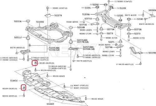 Vista 5 de Rexka 40 unids Soporte de parachoques delantero Splash Shield debajo de la cubierta Nylon Tuerca Ojal M5.5 Tornillo 90189-06193 para Toyota Lexus 40