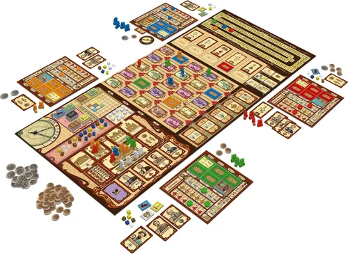 Vista 2 de Bruxelles 1893 Incluyendo Belle Epoque Expansion - Juego de mesa de estrategia de colocación y licitación de trabajadores, a partir de 14 años, 2-5