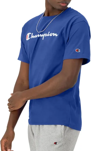 Vista 4 de Champion - Camiseta gráfica clásica para hombres, camisetas suaves y cómodas, con logotipo, tallas regulares o para altos y grandes