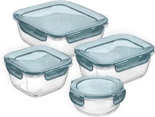 Vista 5 de Bormioli Rocco Evolution - Almacenamiento de alimentos, 25.25 onzas, gris