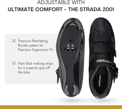 Vista 7 de Tommaso Mens Indoor Cycling Shoes & Road or Gravel Bike Shoes Also for Mountain Biking Compatible with SPD Cleats,Indoor SPD Pedals & Spin Studio